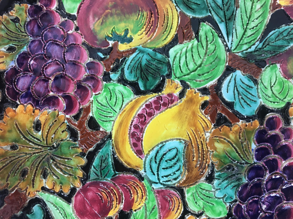 Large Ceramic Decorative Plate by Ceramics of Monaco — detail 3
