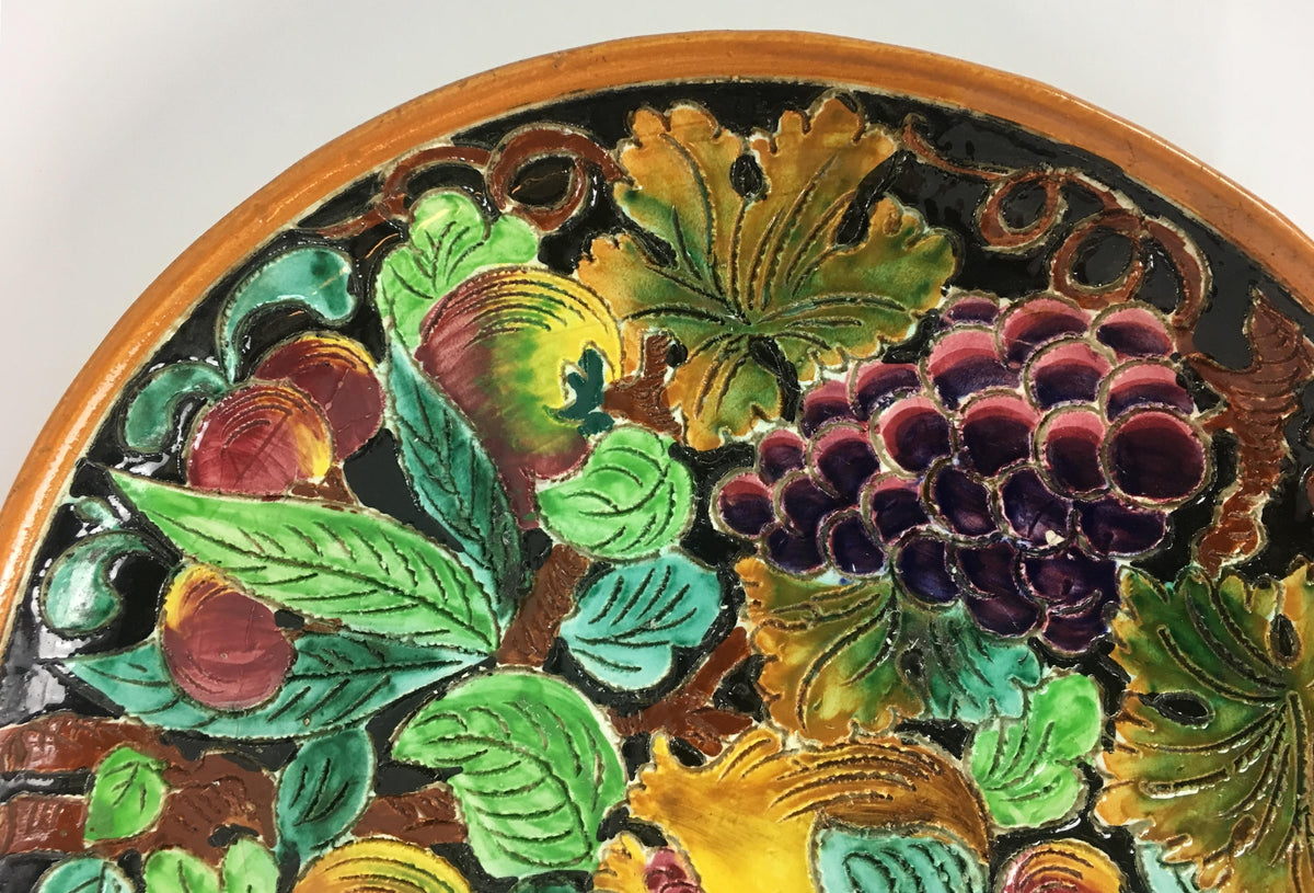 Large Ceramic Decorative Plate by Ceramics of Monaco — detail 4
