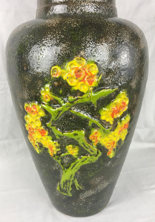 Large Mid Century West Germany Ceramic Vase or Centerpiece — detail 2