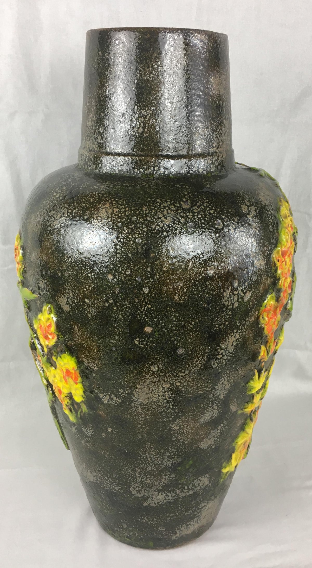 Large Mid Century West Germany Ceramic Vase or Centerpiece — detail 3