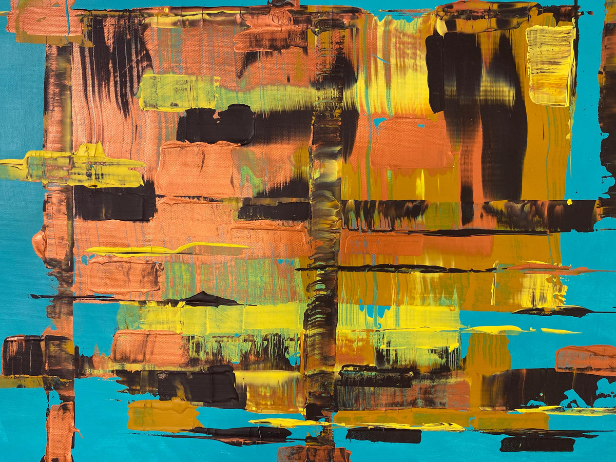 Modern Abstract Painting on Canvas, Signed, 21st Century, France — detail 3