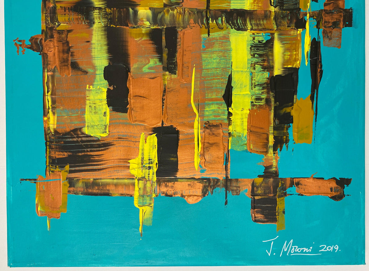 Modern Abstract Painting on Canvas, Signed, 21st Century, France — detail 4