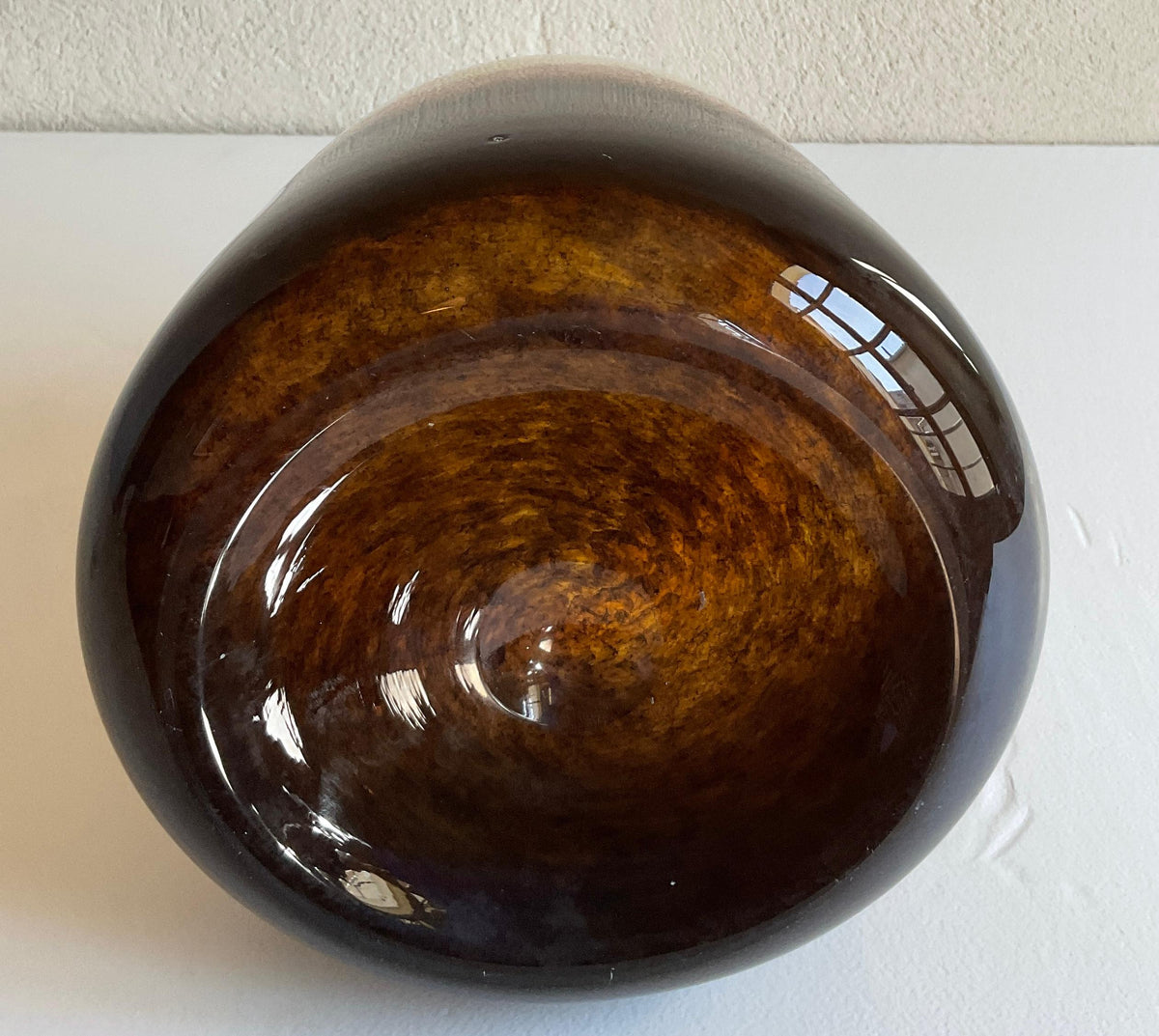 Murano Round Multi-Colored Art Glass Flower Vase — detail 4