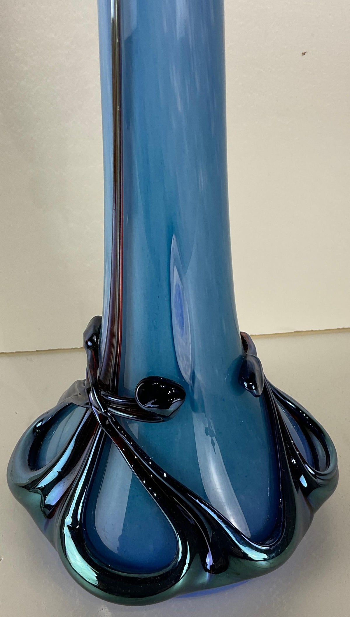 Biot France Art Deco Glass Vase Signed Jean Michel Operto — detail 5