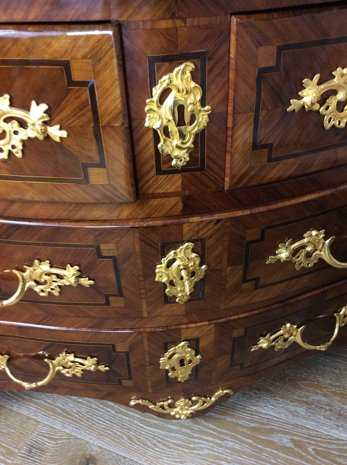 18th Century Louis XV Style Kingwood Commode by Pierre Roussel — detail 10
