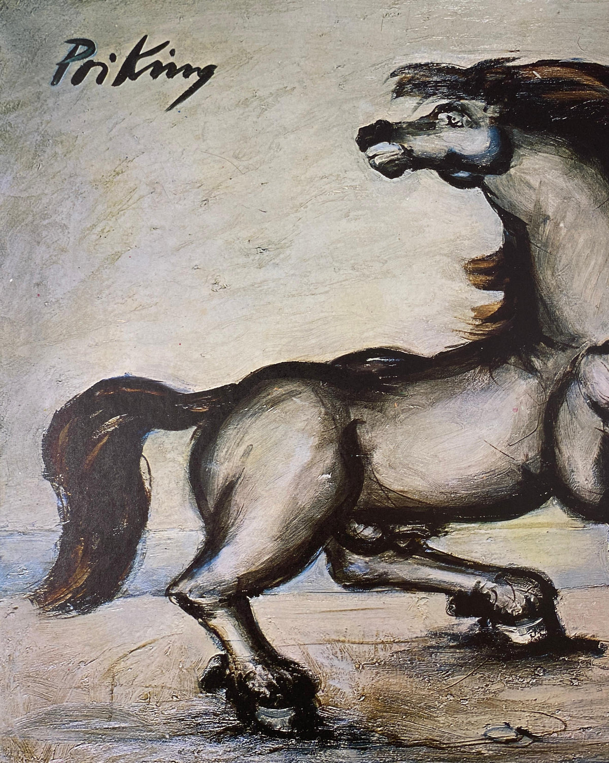Franz Priking Fantastic Horse Lithograph, Hand Signed — detail 5