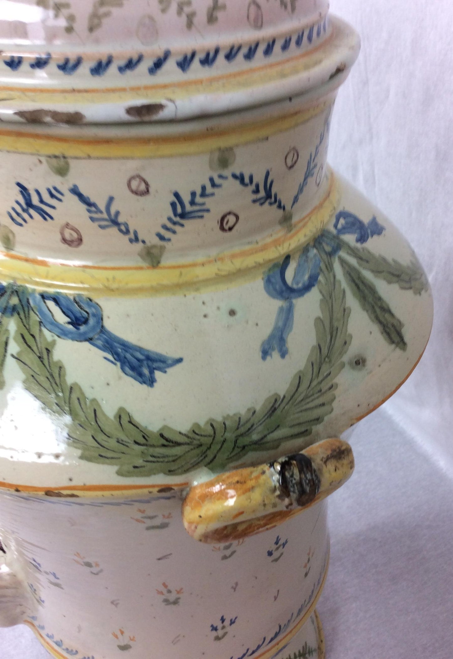 18th Century French Provencal Ceramic Centerpiece, Louis XVI Style — detail 5