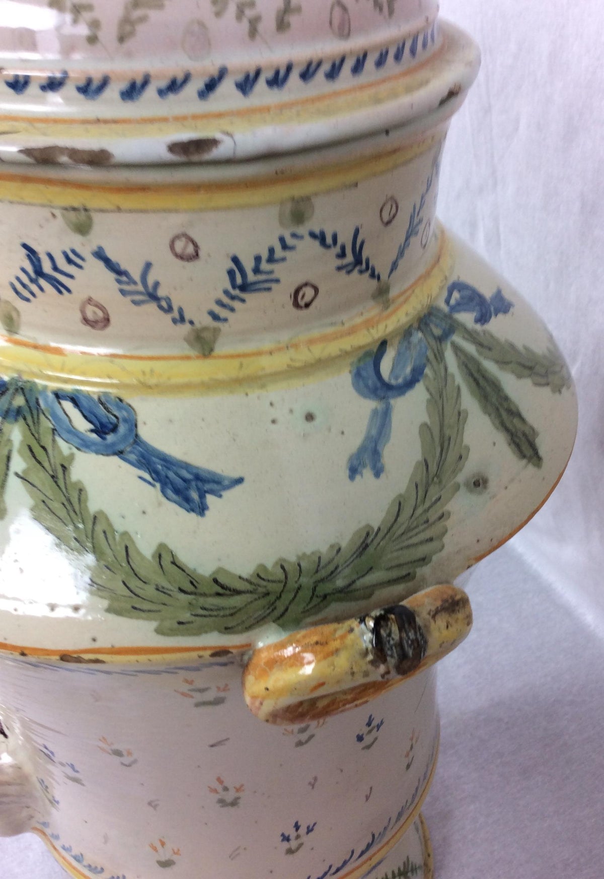 18th Century French Provencal Ceramic Centerpiece, Louis XVI Style — detail 5