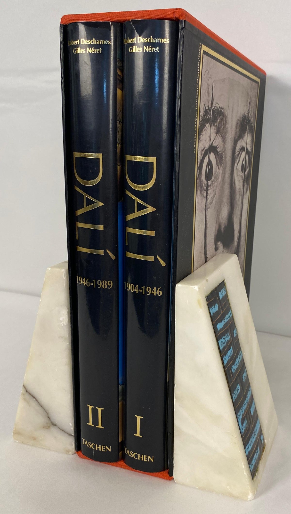 Pair of Mid-Century Italian Abstract Marble and Ceramic Bookends — detail 5