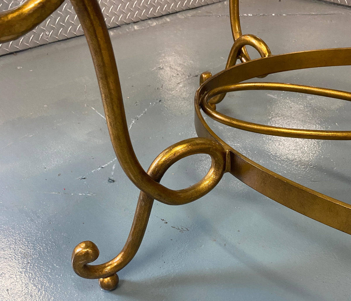 Large René Prou Style Iron Coffee Table or French 1940's Cocktail Table — detail 11