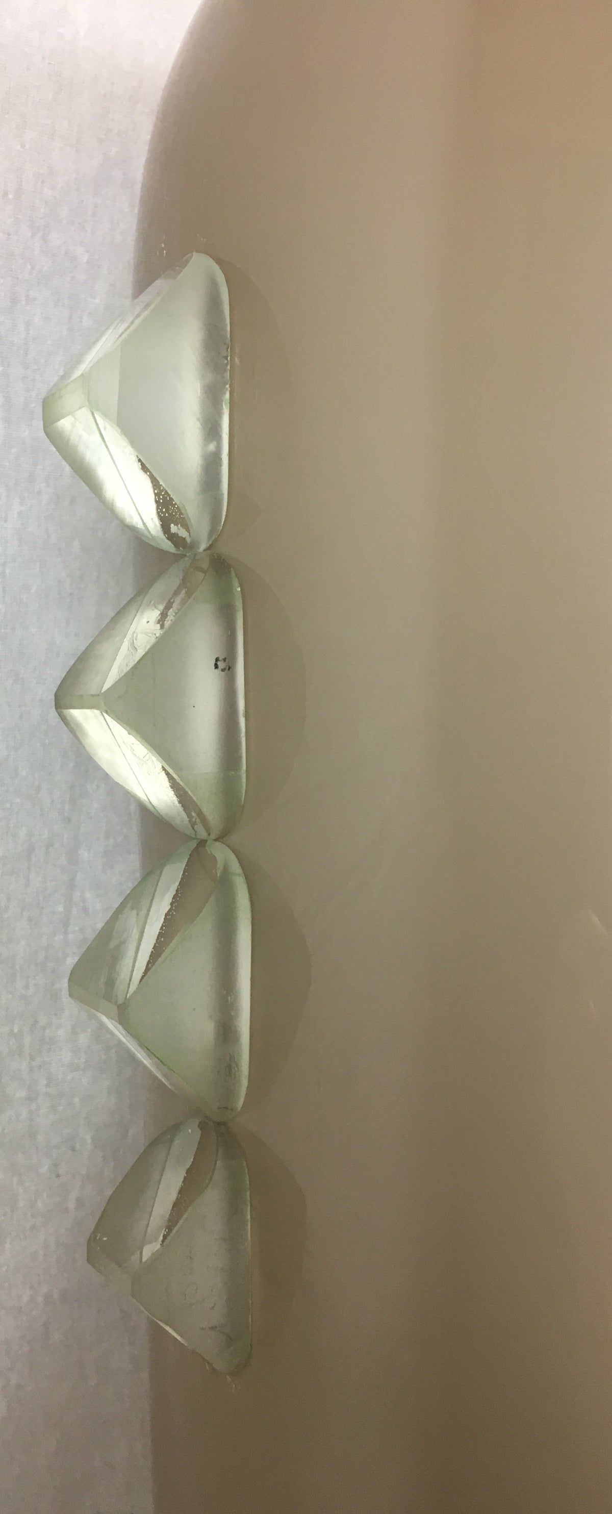 Art Deco Cubist Glass Floor Vase by Anatole Riecke, from La Coupole Brasserie — detail 6