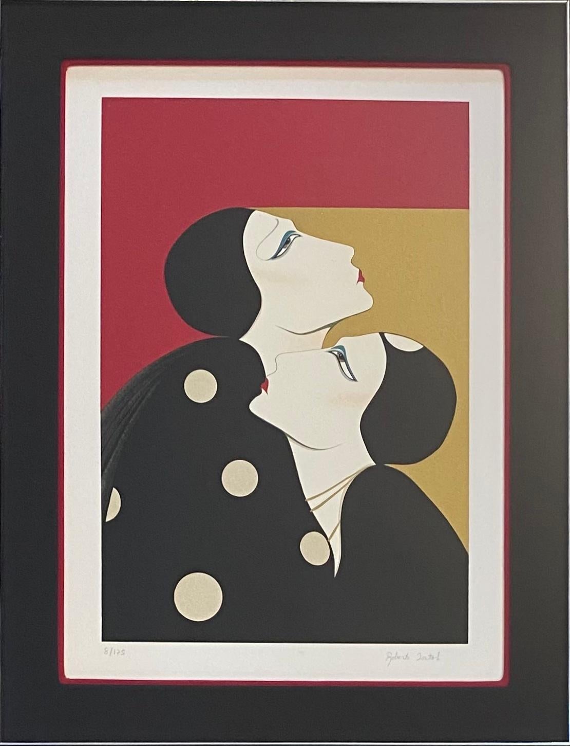 Roberto Tortoli French Art Deco Style Color Lithograph — detail 5
