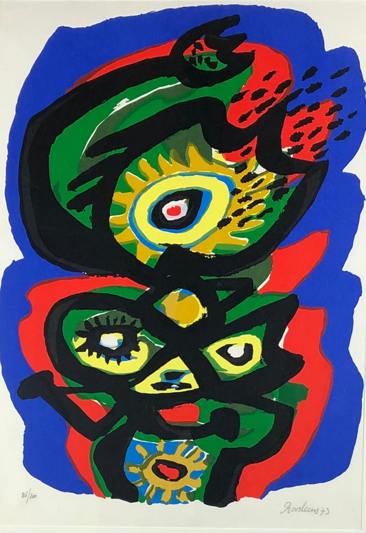 Framed Abstract Lithograph by a French Artist, Signed Roosleens — detail 2