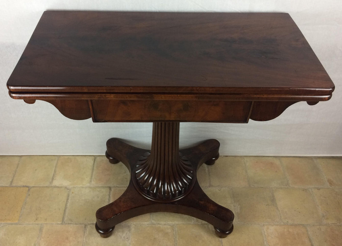 Empire Period 19th Century Rosewood Card Table English — detail 5