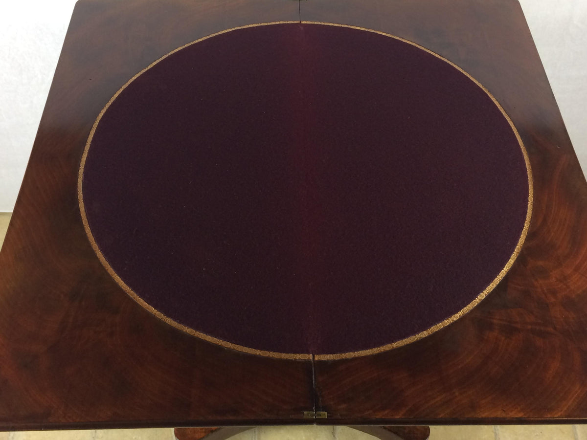 Empire Period 19th Century Rosewood Card Table English — detail 2