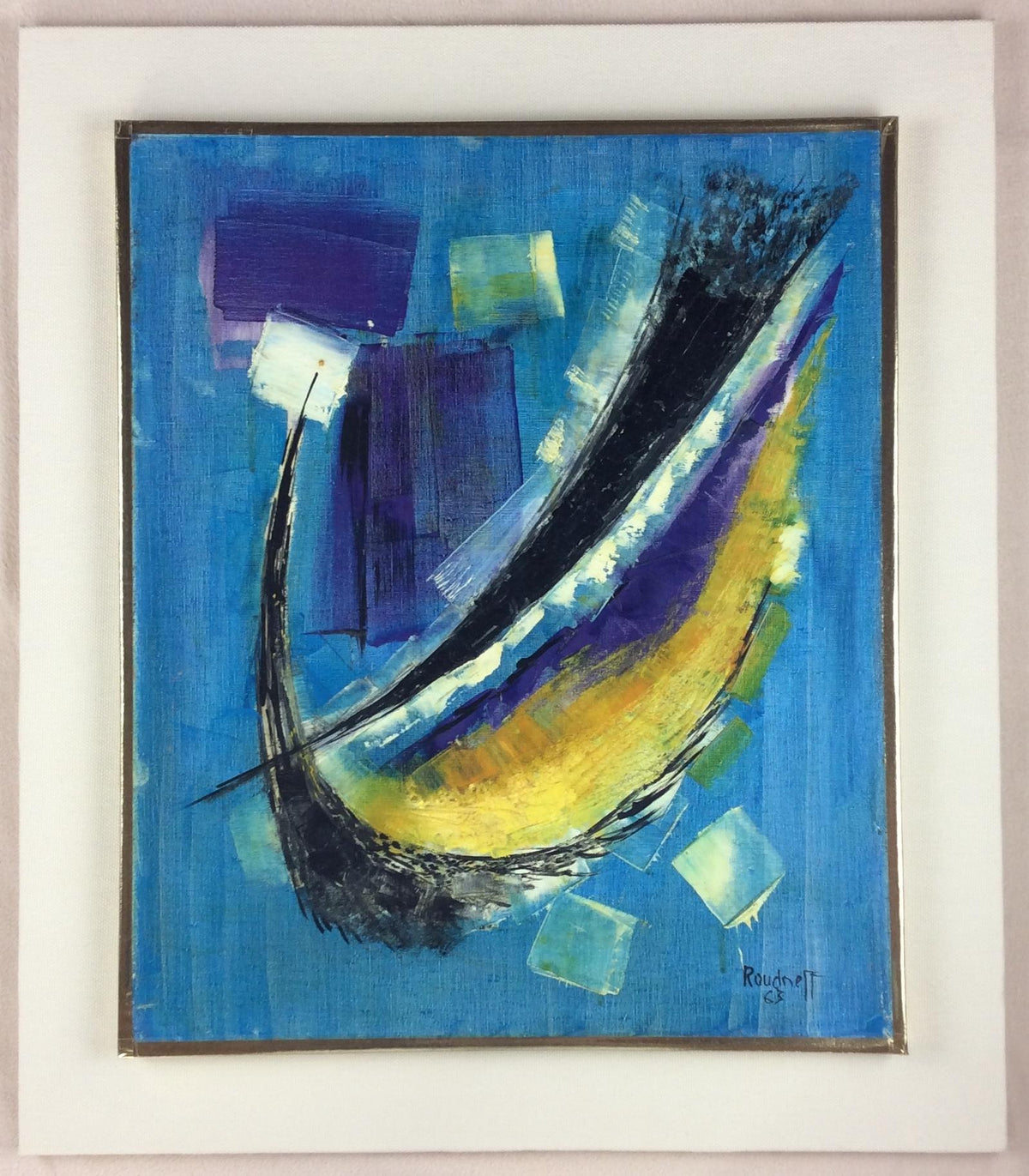 Original 20th Century Figurative Painting by French Artist Roudneff, Dated 1963 — detail 8