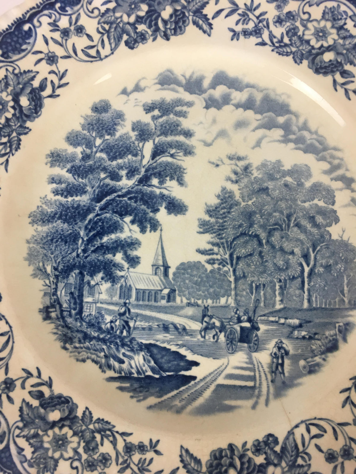 Collectible Blue and White Royal Tudor Ware England Plate — detail 2