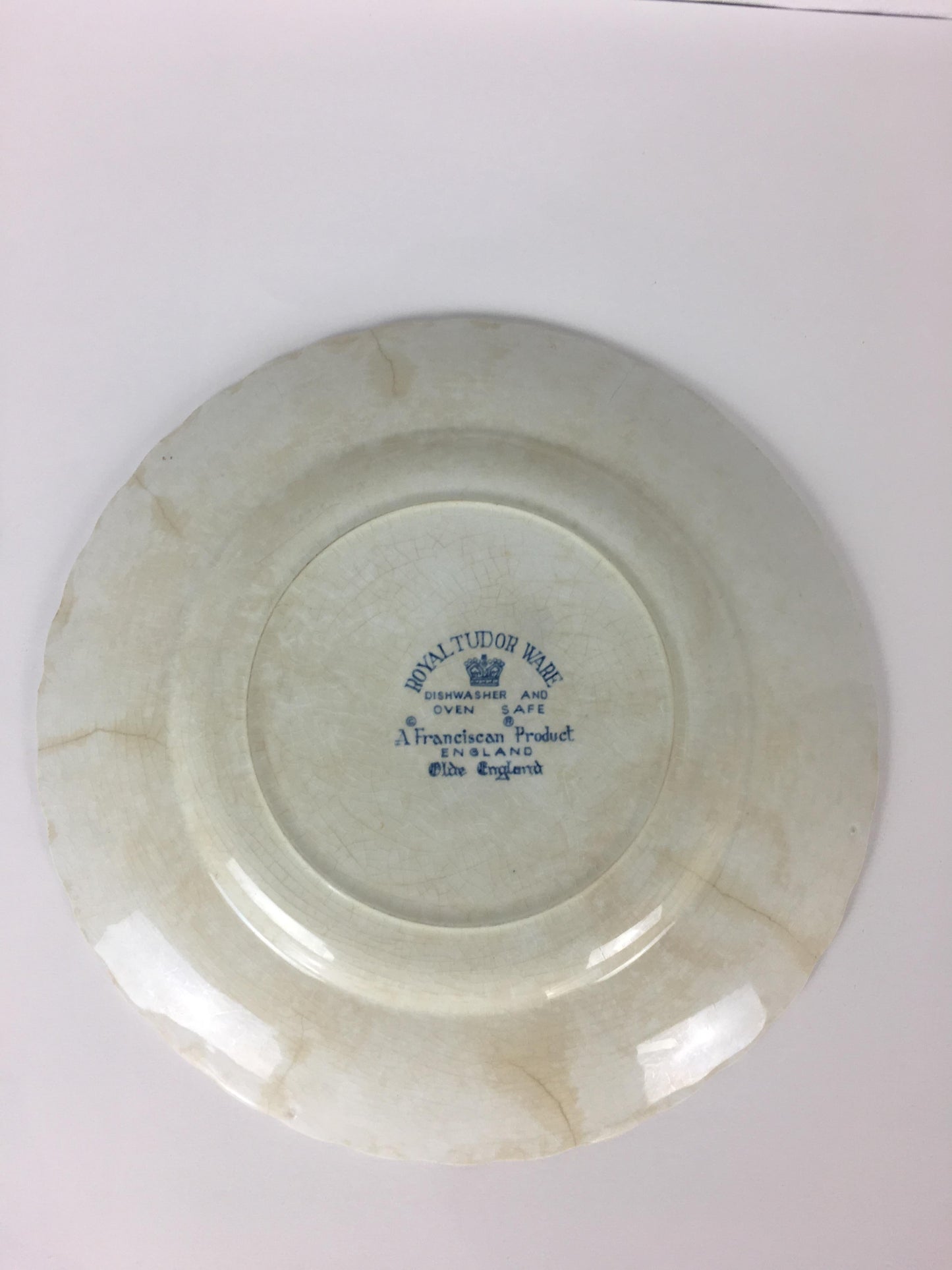 Collectible Blue and White Royal Tudor Ware England Plate — detail 7