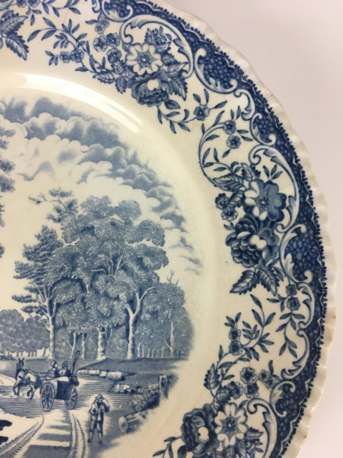 Collectible Blue and White Royal Tudor Ware England Plate — detail 4