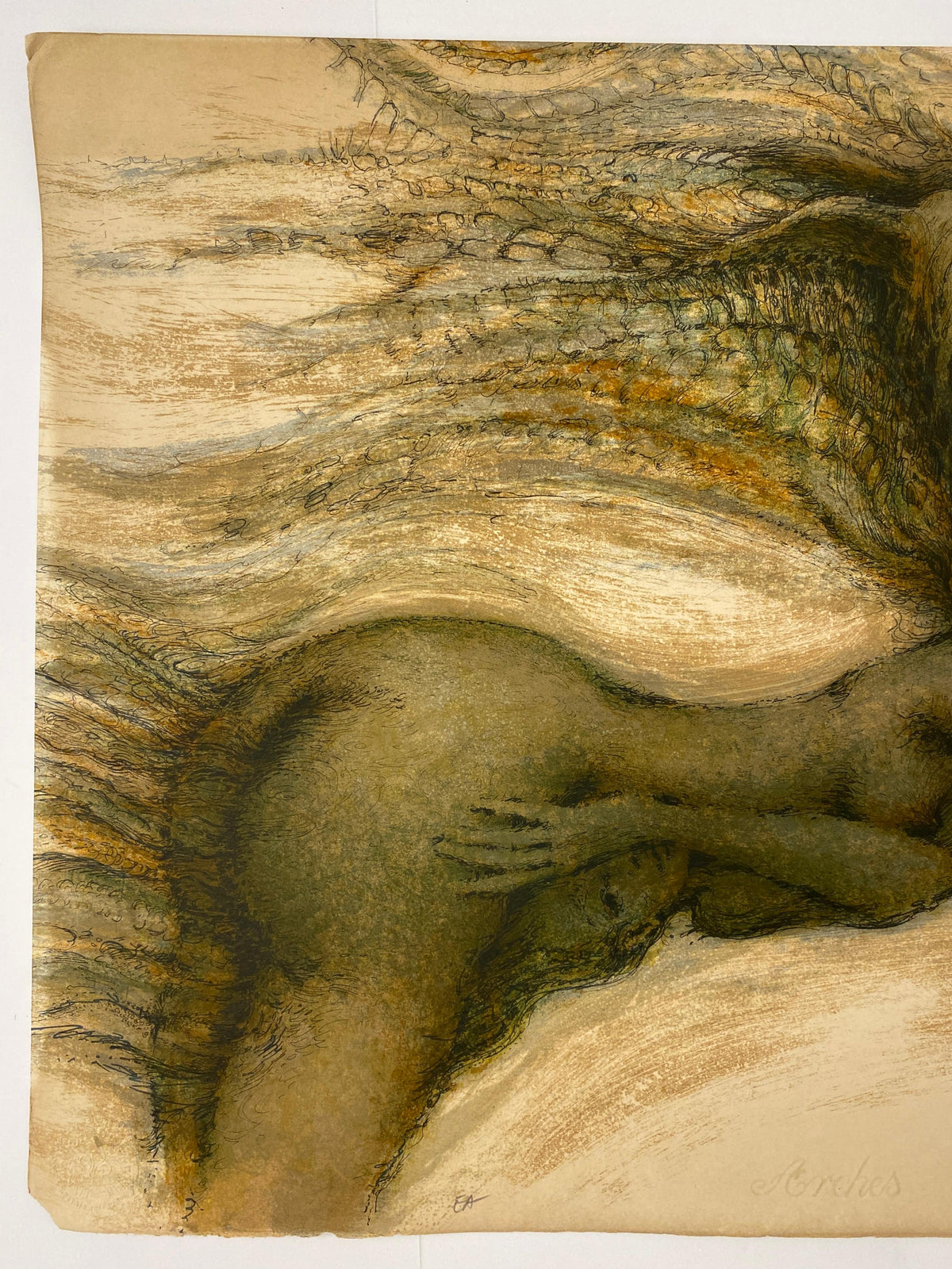 French Color Lithograph on Arches paper by FRANCIS de LASSUS SAINT-GENIET — detail 4