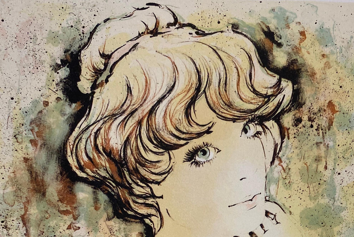 French Art Nouveau Style Figurative Color Lithograph, Signed and Numbered — detail 3