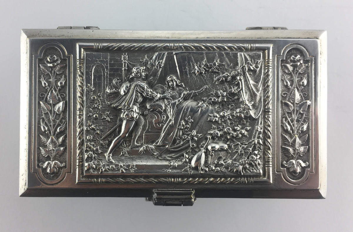 French Medieval Style Silver Jewelry Box, circa 1880 — detail 7