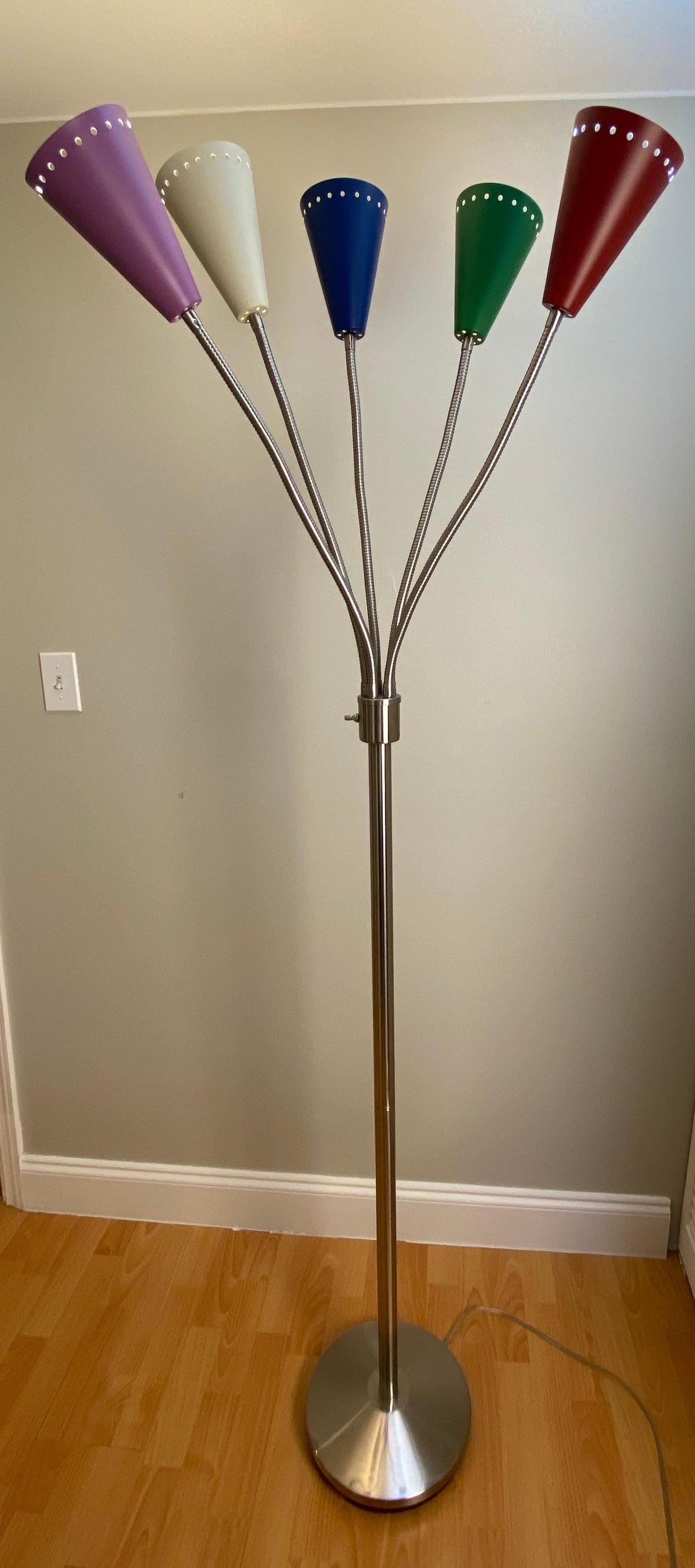 Italian Stilnovo Style Mid Century 5 Arm Floor Lamp — detail 3