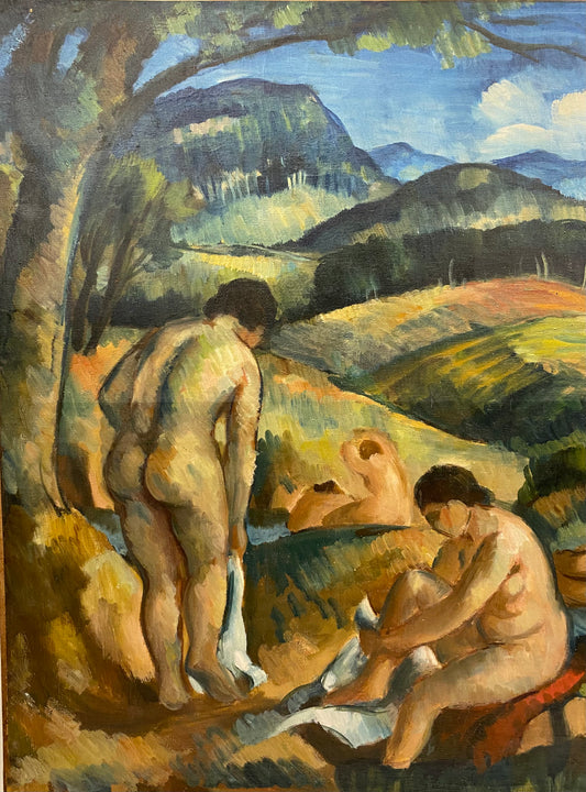 The Bathers Painting in the Manner of Paul Cezanne — detail 2