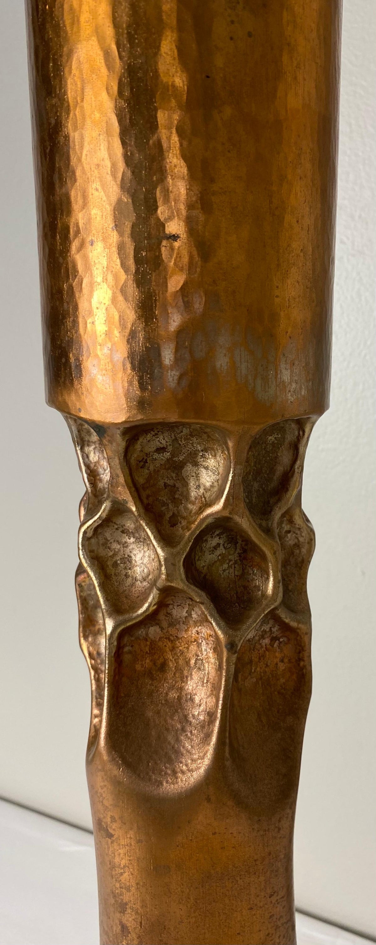Thomas Roy Markusen Pair of Large Modernist Candleholders — detail 4