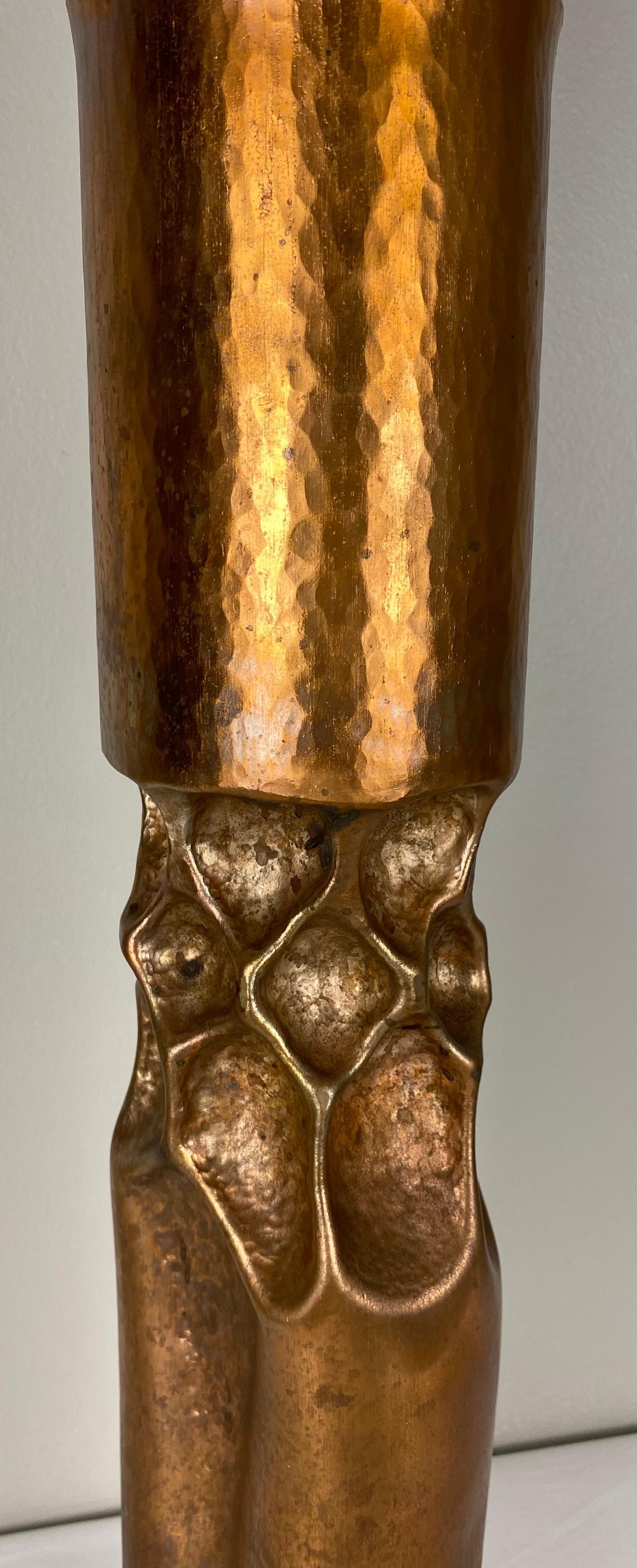 Thomas Roy Markusen Pair of Large Modernist Candleholders — detail 5