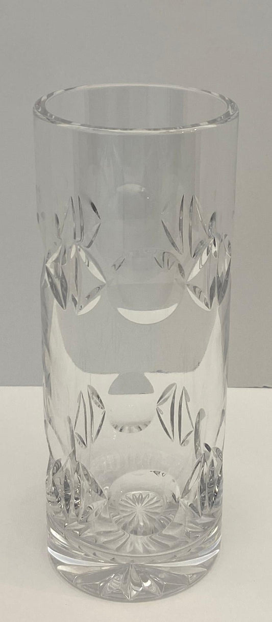 Tiffany & Co. Hand-Cut Crystal Vase, Modern Decorative Glass, 8" H — detail 2