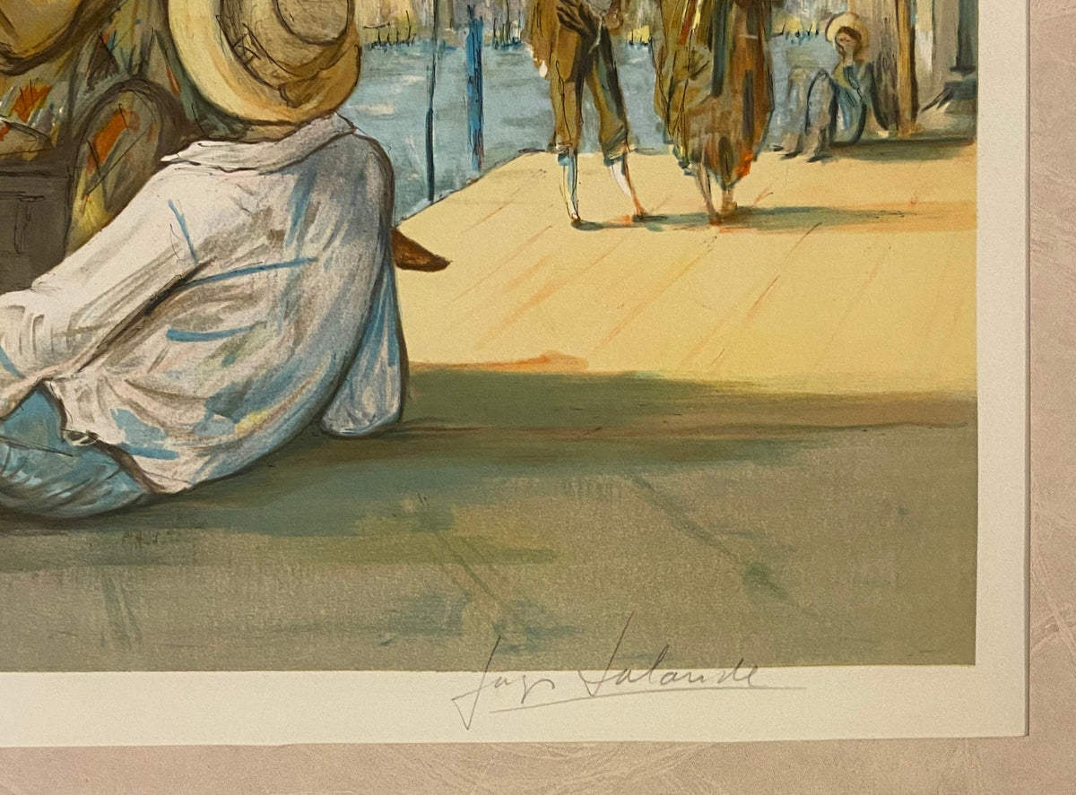 Impressionist Color Lithograph Venice Italy, Color Artist Proof by Jay Lalande — detail 3