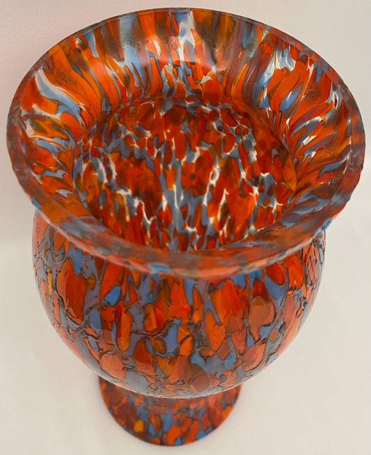 Art Deco Multi-colored Art Glass Vase — detail 2