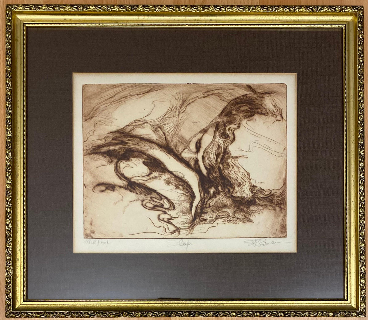 Eugene Leroy Abstract Composition, French Artist Proof Titled "Sleep" — detail 6