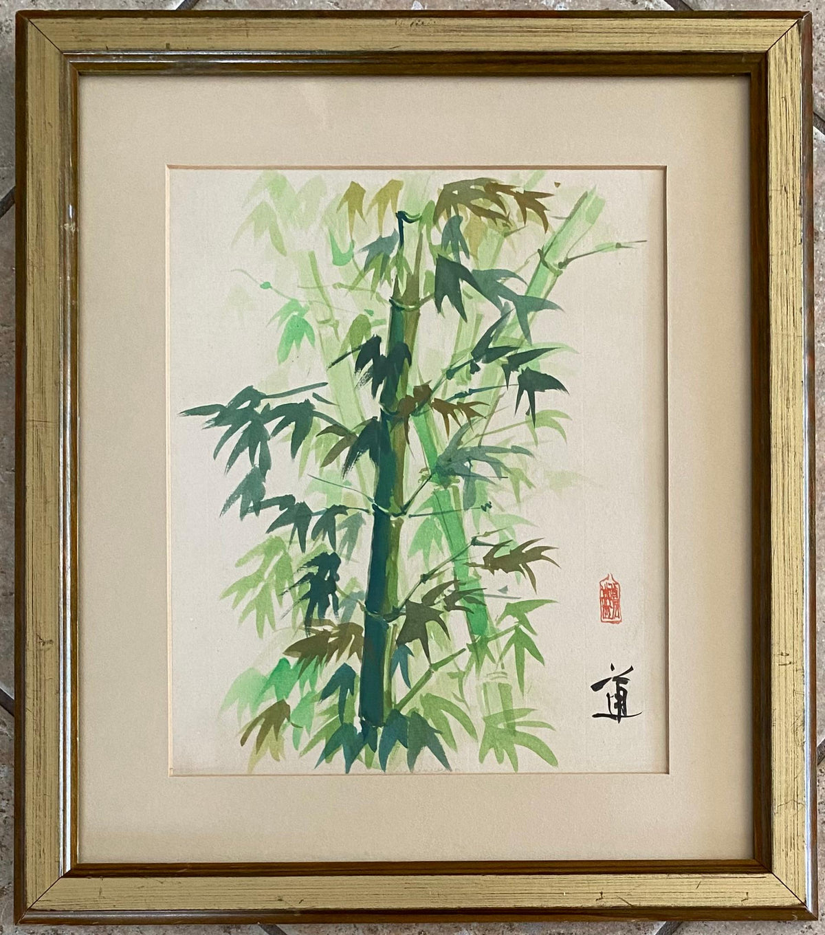 Antique Chinese Botanical Painting, Bamboo Plant — detail 5