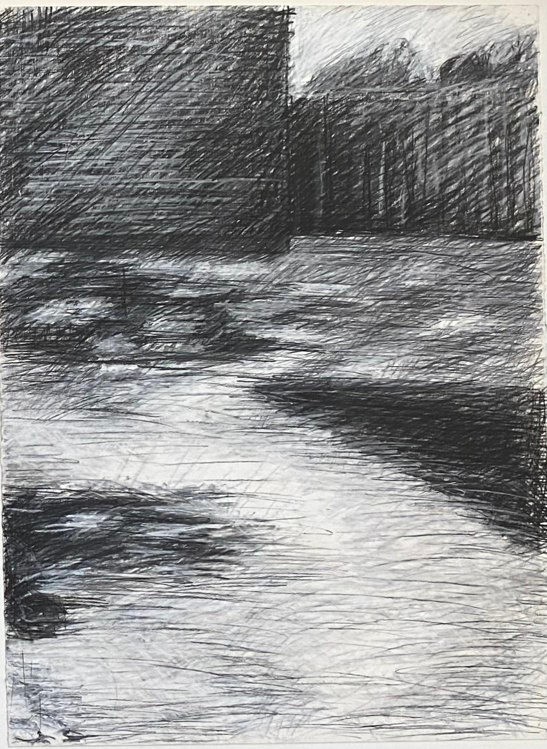 Large Black and White Painting Attributed to Beatrix Syjuco — detail 7