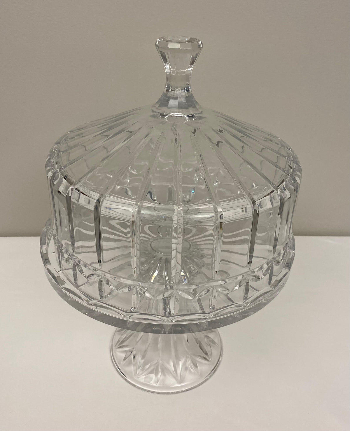 Cut Crystal Cake Patisserie Stand with Cover — detail 2