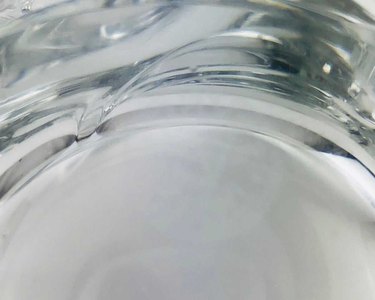 Clear Crystal Mustard Dish or Appetizer Bowl, Signed — detail 6