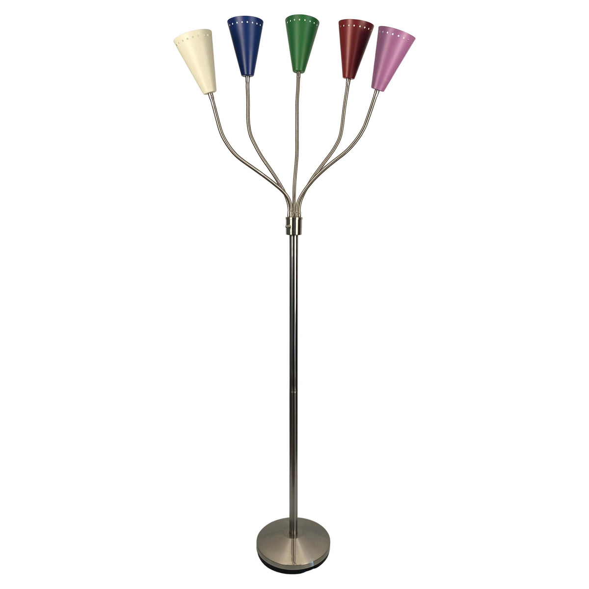 Italian Stilnovo Style Mid Century 5 Arm Floor Lamp