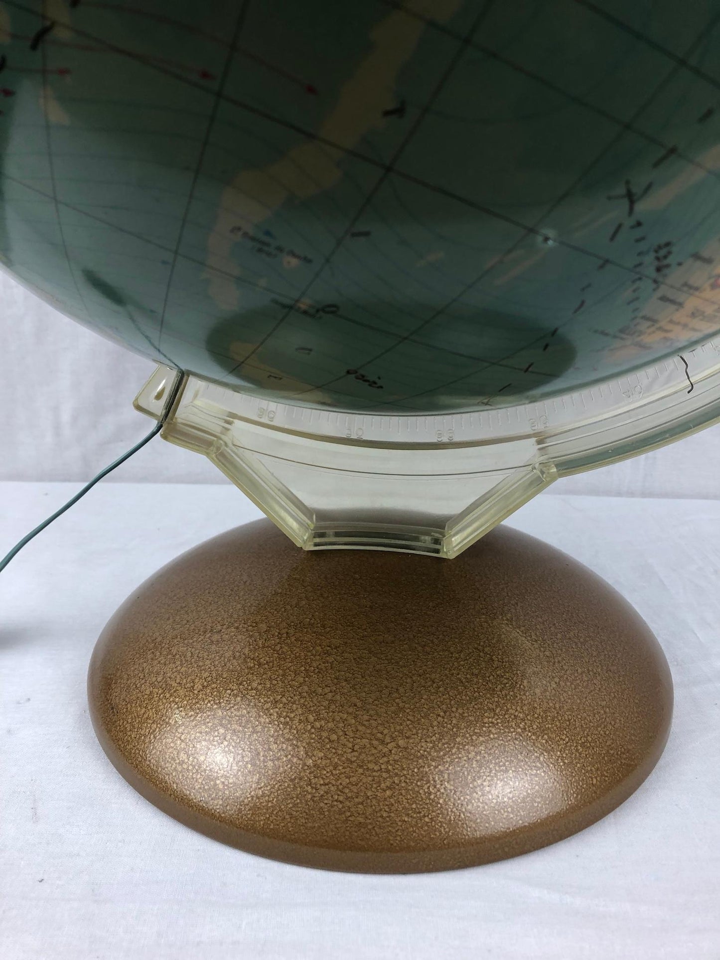 Mid-Century World Map Globe Table Light or Lamp — detail 7