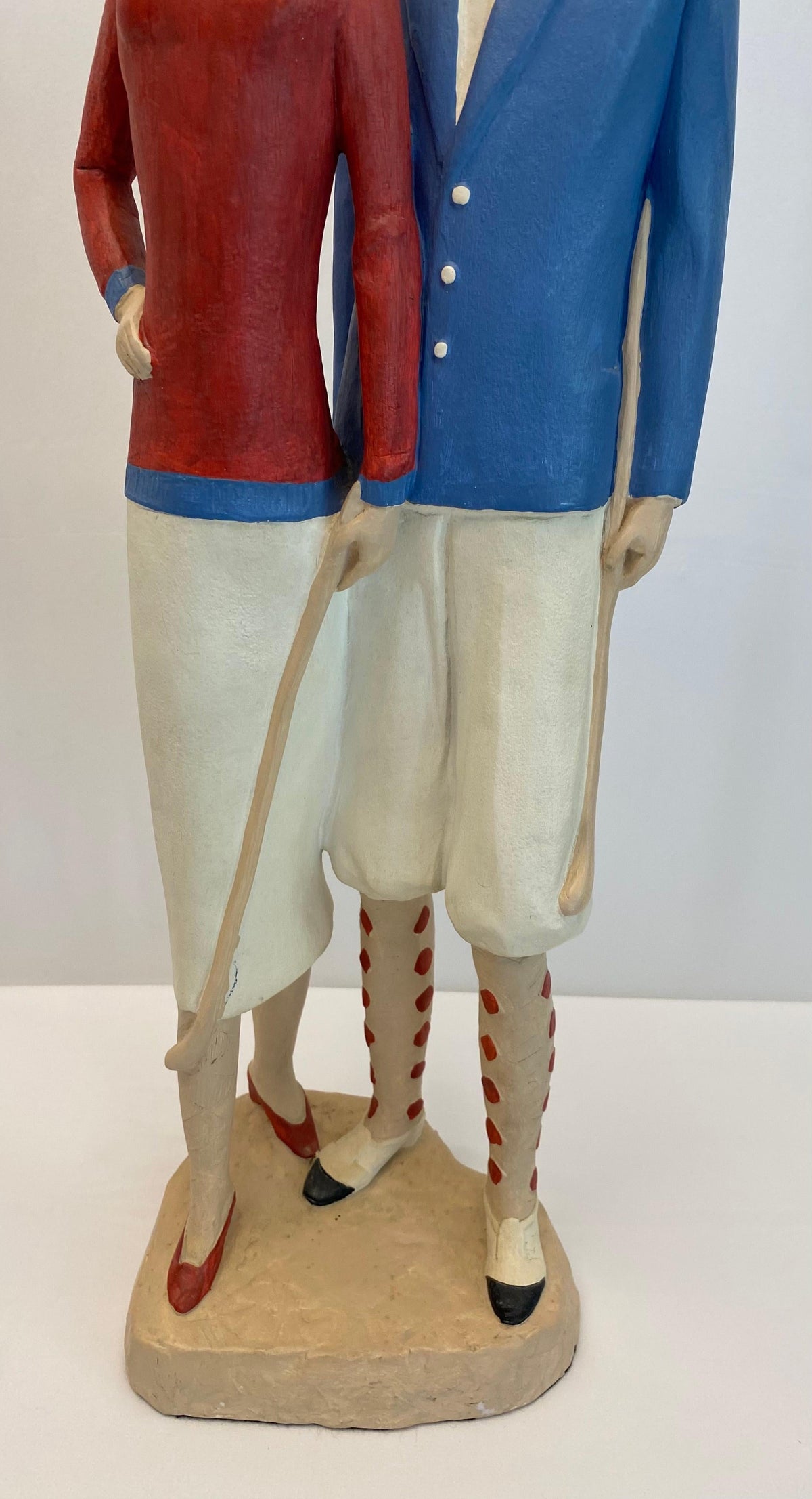 Contemporary Modern Golfing Couple Sculpture by Austin Productions Dated 1987 — detail 2