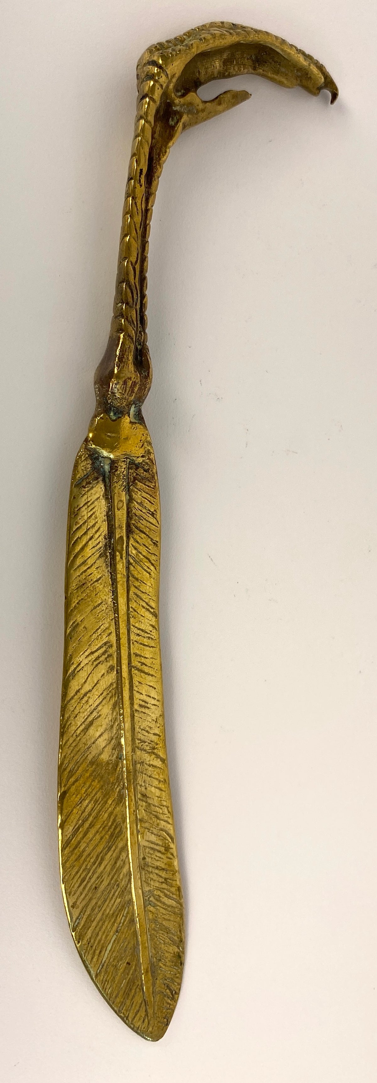 French Art Deco Bronze Claw & Quill Letter Opener, Rare Bronze Letter Opener — detail 7