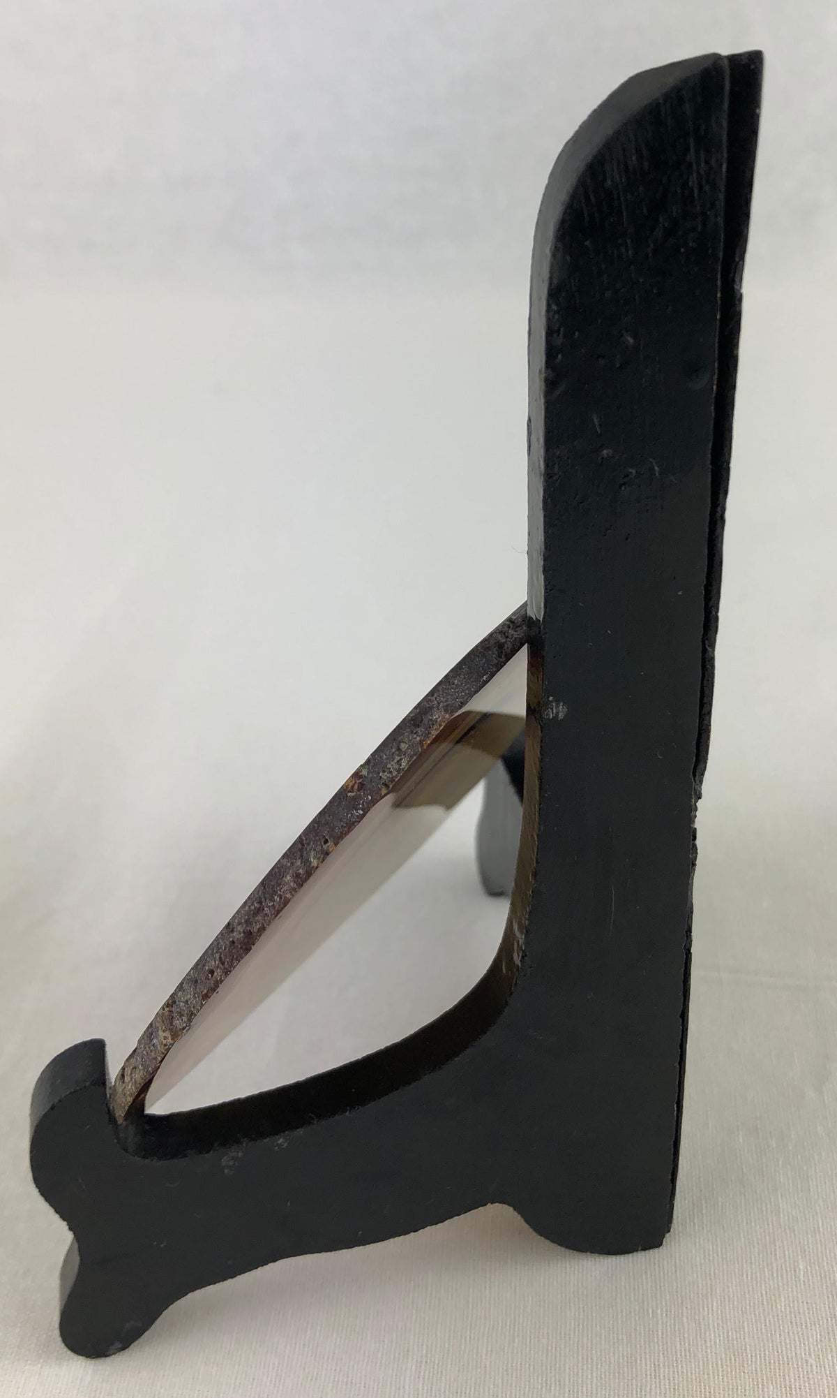Amber Colored Natural Stone with Wood Stand — detail 5