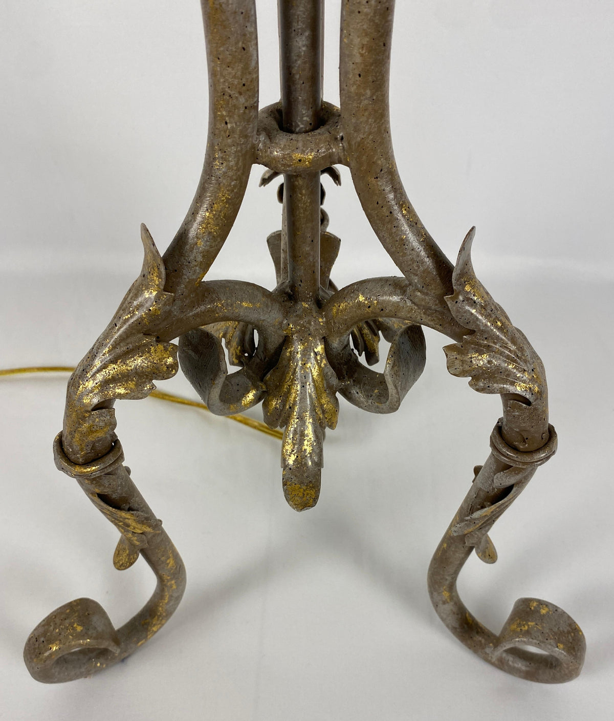 Pair of French Forged Iron Table Lamps — detail 5