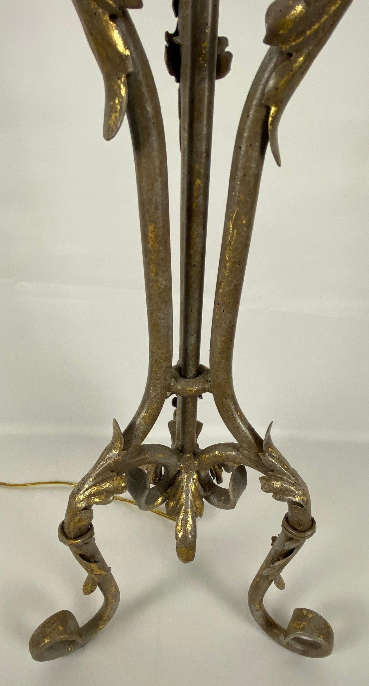 Pair of French Forged Iron Table Lamps — detail 8