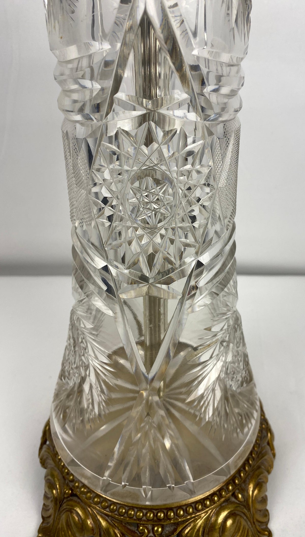Waterford Style Crystal Table Lamp — detail 4