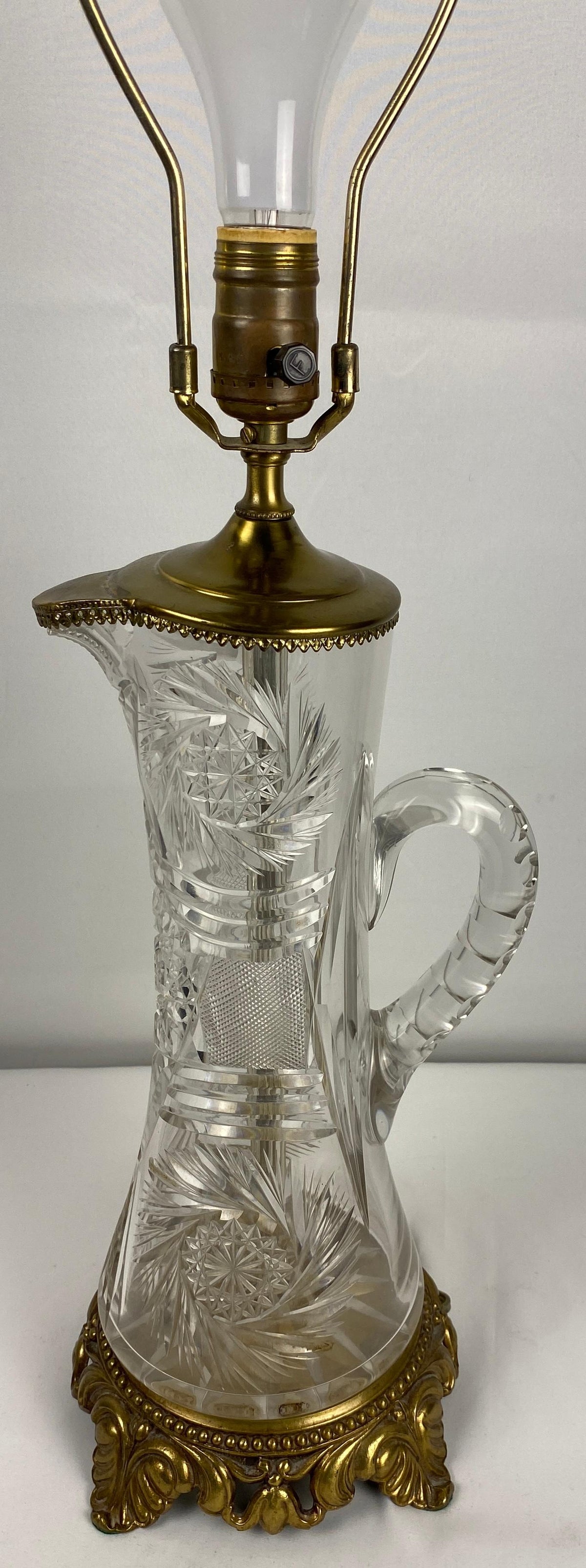 Waterford Style Crystal Table Lamp — detail 9