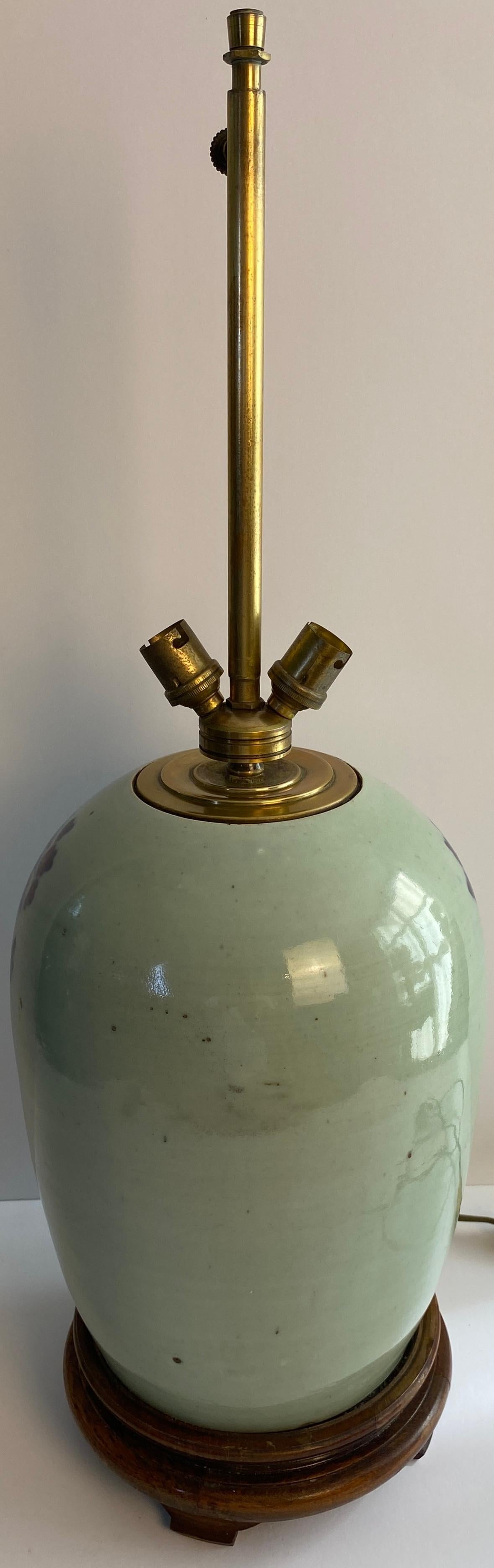 Blue and White French Porcelain Table Lamp — detail 3