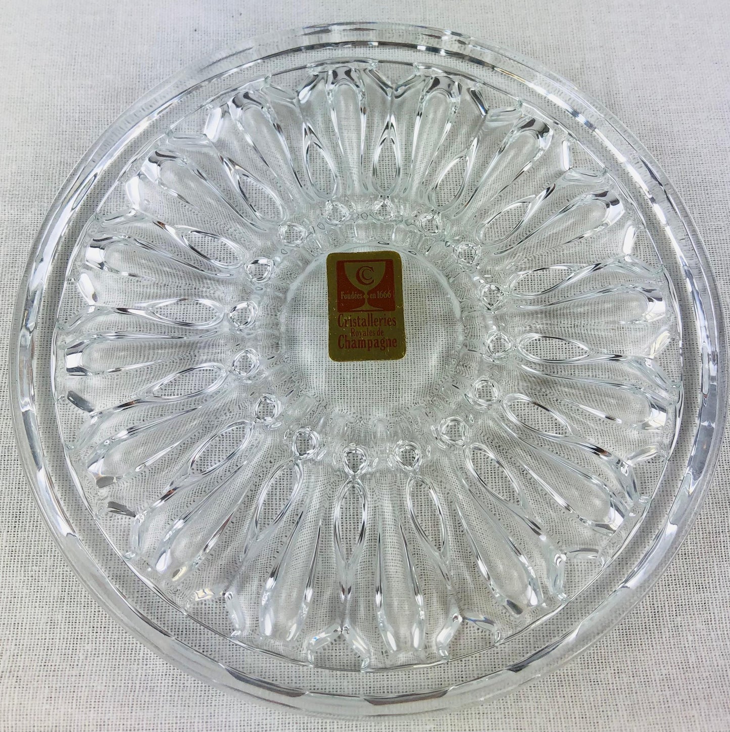 Set of 3 French Baccarat Style Crystal Champagne Cooler or Wine Bottle Coasters — detail 5
