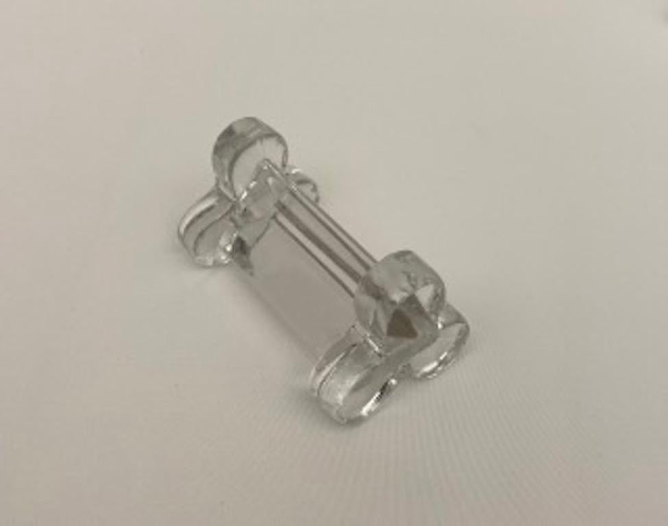 Set of 6 French Midcentury Molded Glass Knife Rests — detail 3